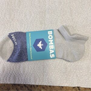 NIP Bombas Gray and Blue Ankle Socks